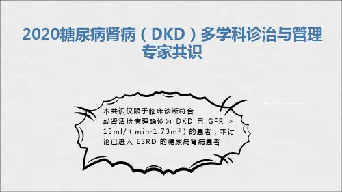 2020糖尿病肾病(DKD)多学科诊治与管理专家共识