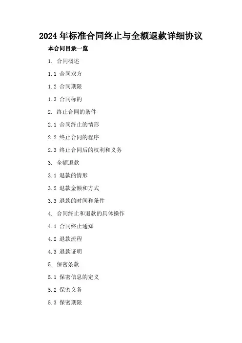 2024年标准合同终止与全额退款详细协议
