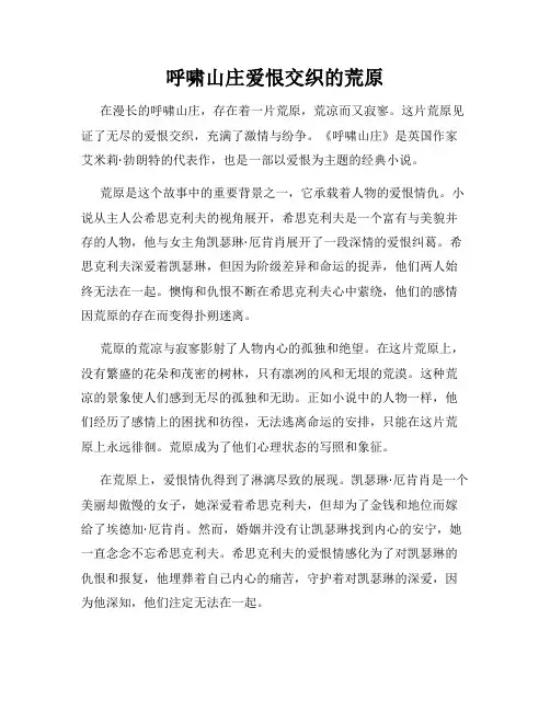 呼啸山庄爱恨交织的荒原