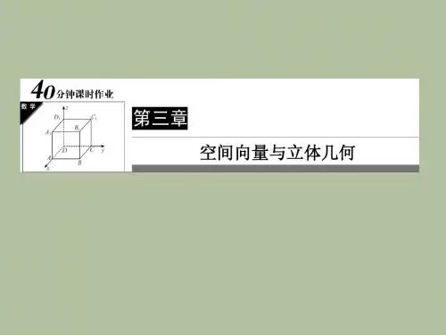 人教A版高中数学选修2-1课件【29】用向量方法求空间角(二)