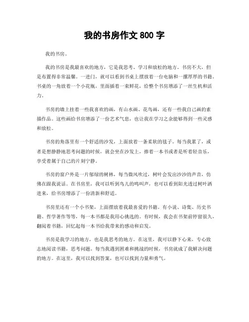我的书房作文800字