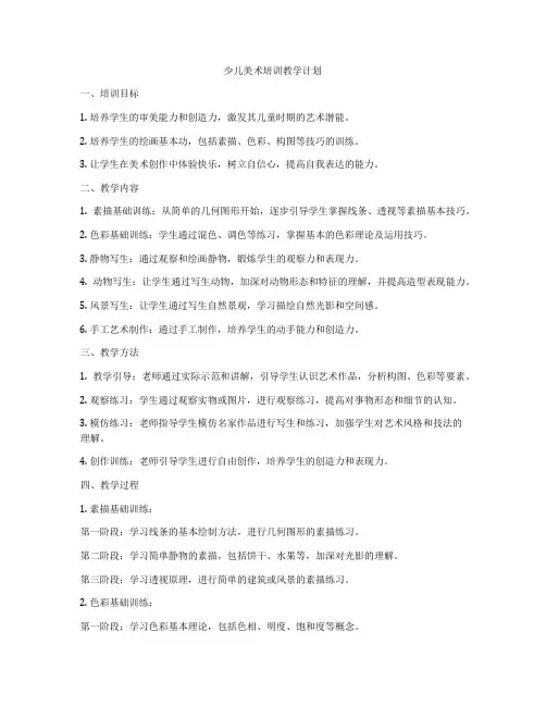 少儿美术培训教学计划
