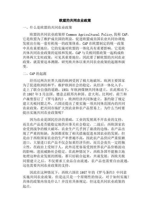 欧盟的共同农业政策
