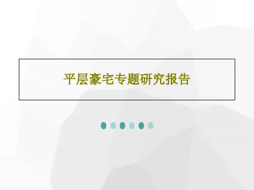 平层豪宅专题研究报告共114页文档