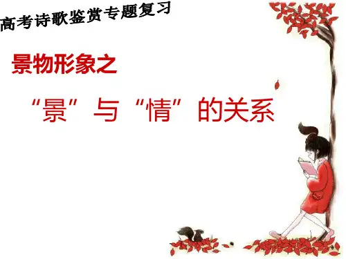 高考诗歌鉴赏专题之2景物形象之景情关系PPT课件