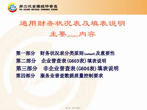 通用财务状况表及填表说明书共54张PPT