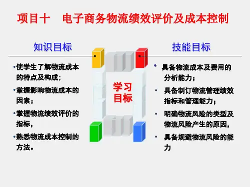 电子商务物流管理PPT项目十电子商务物流绩效评价及成本控制PPT