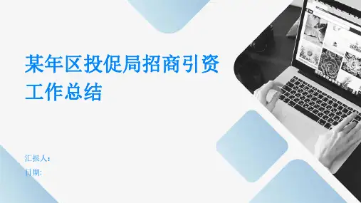 某年区投促局招商引资工作总结