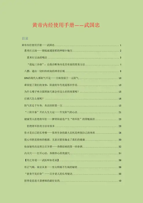 黄帝内经使用手册