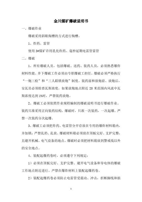 爆破说明书