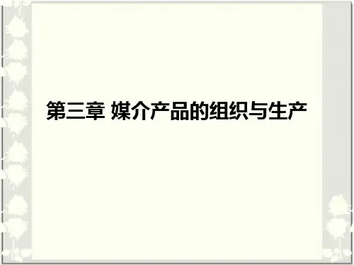 第3章 媒介产品的组织与生产