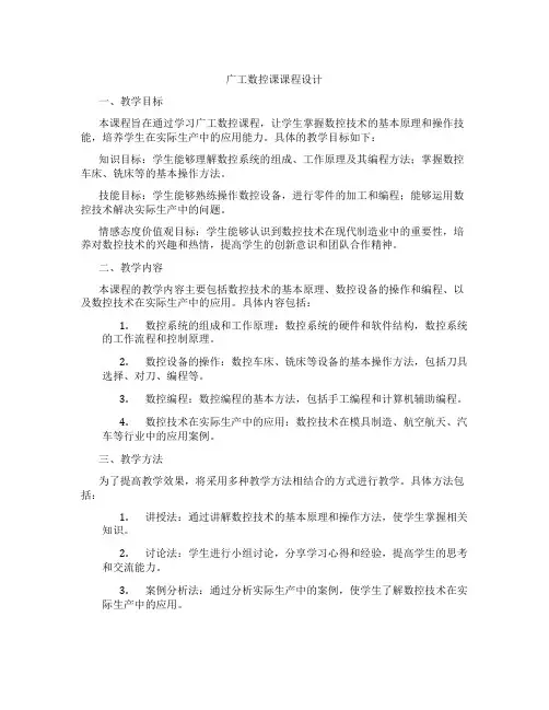 广工数控课课程设计