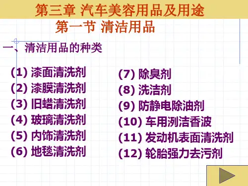 第三章 汽车美容用品及用途