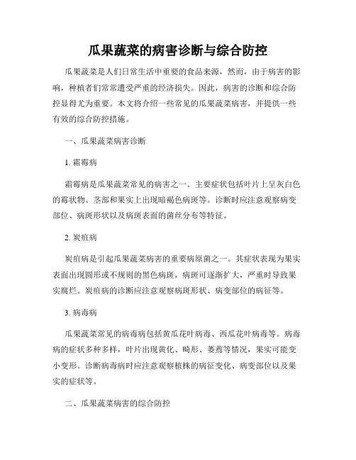 瓜果蔬菜的病害诊断与综合防控