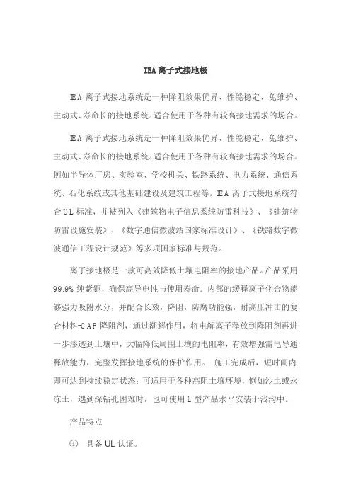IEA离子式接地极