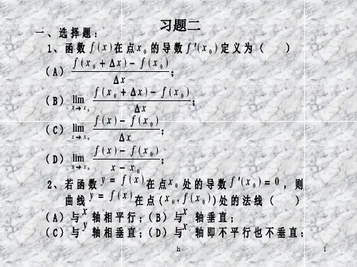 《高等数学习题课二》PPT课件