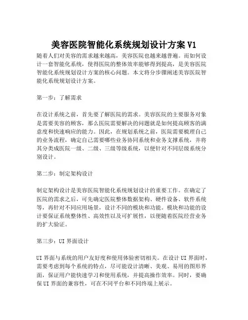 2023-美容医院智能化系统规划设计方案V1-1