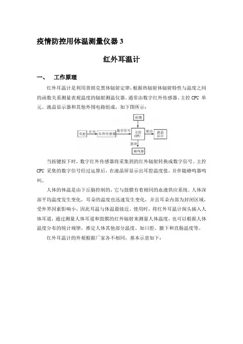 疫情防控用体温测量仪器3红外耳温计