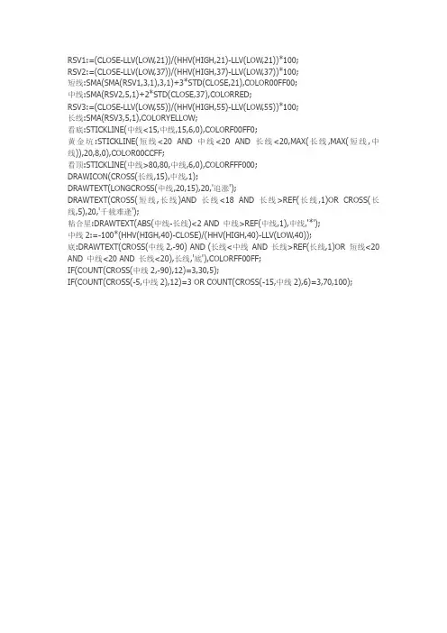 通达信黄金底副图源码指标