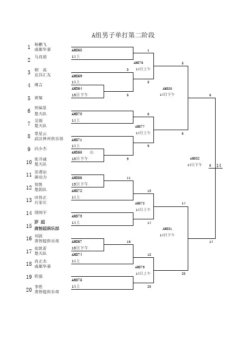 星海虹城杯全国东西南北中羽毛球大赛武汉站第二阶段成绩公告