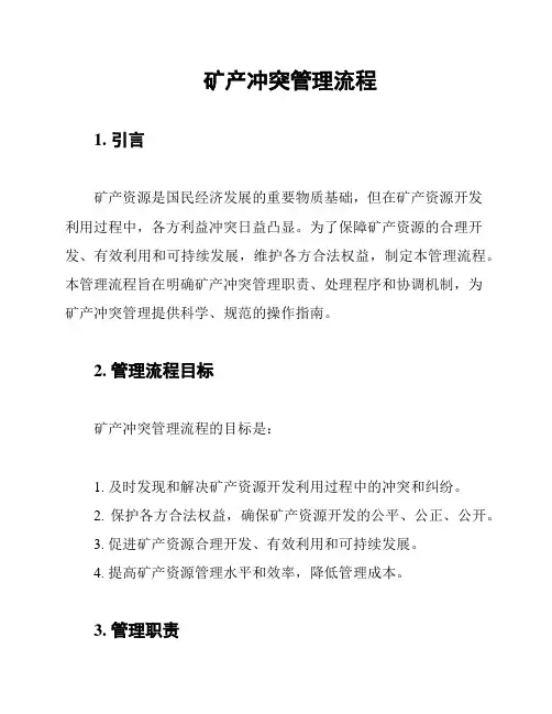 矿产冲突管理流程
