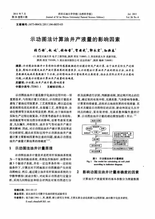 示功图法计算油井产液量的影响因素