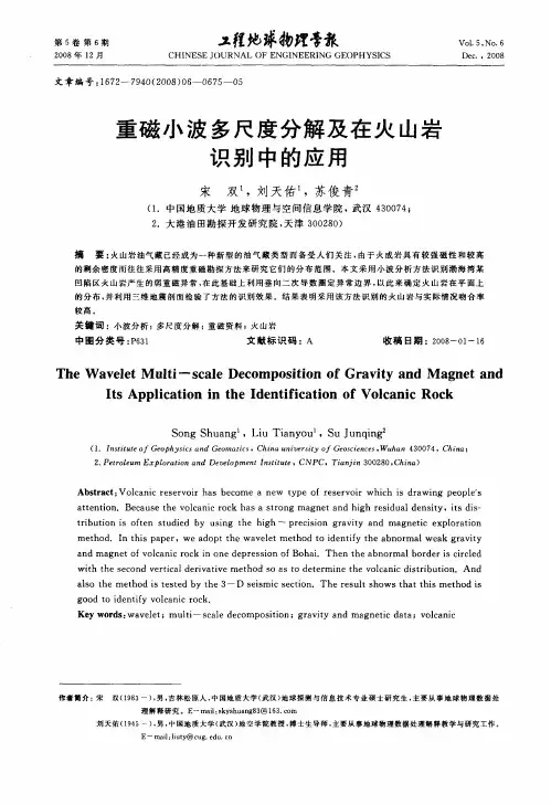 重磁小波多尺度分解及在火山岩识别中的应用