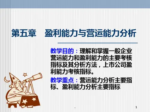 盈利能力分析PPT课件