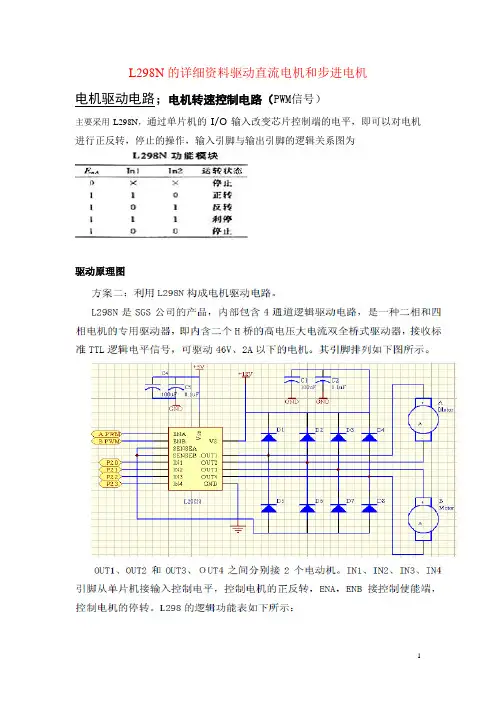 L298N的详细资料驱动直流电机和步进电机(最全版)大总结