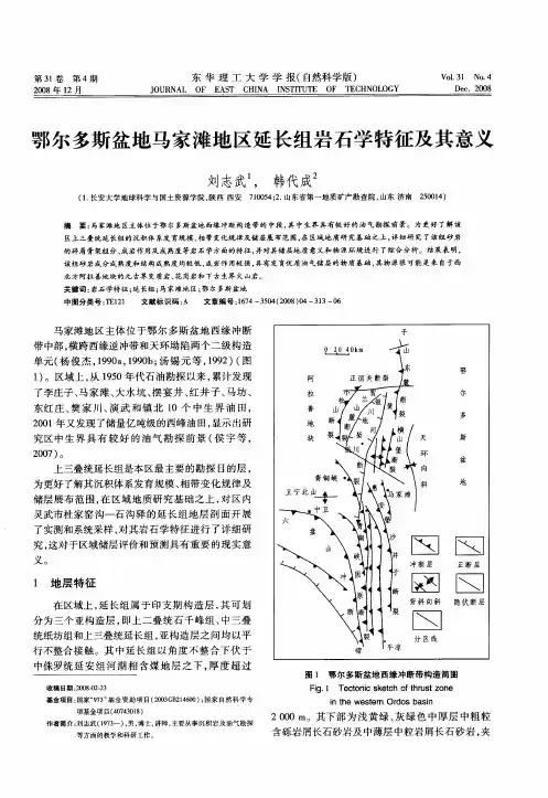 鄂尔多斯盆地马家滩地区延长组岩石学特征及其意义