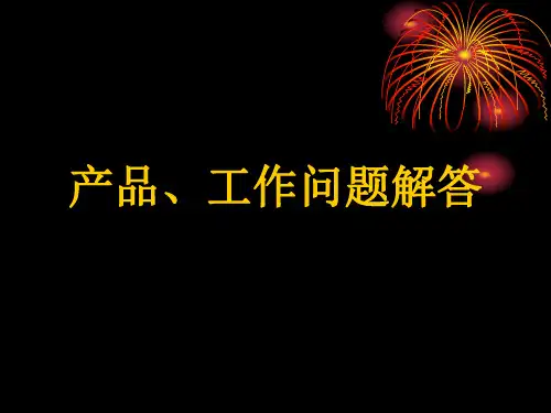 产品、工作问题点PPT