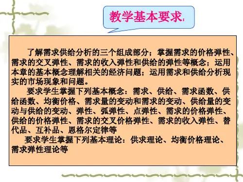 供给需求和弹性的应用
