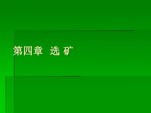 选矿工艺技术部培训课件PPT(共 40张)