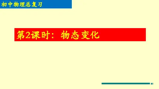 初中物理总复习：第2课时：物态变化