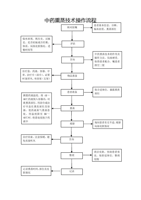 中药熏蒸技术操作流程