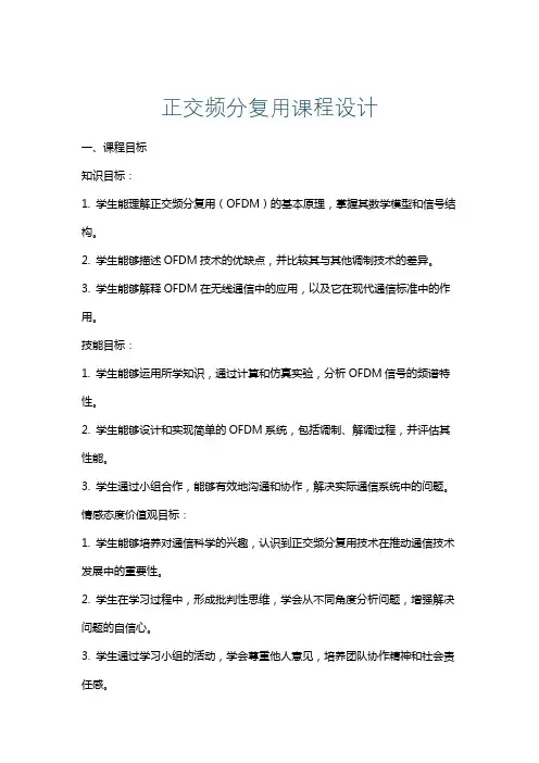 正交频分复用课程设计