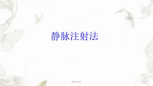 静脉注射法ppt课件