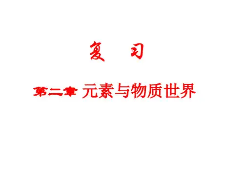 化学：第二章元素与物质世界课件鲁科版必修1