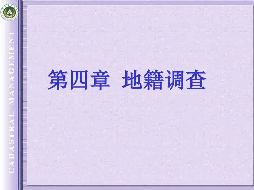 4第四章地籍调查