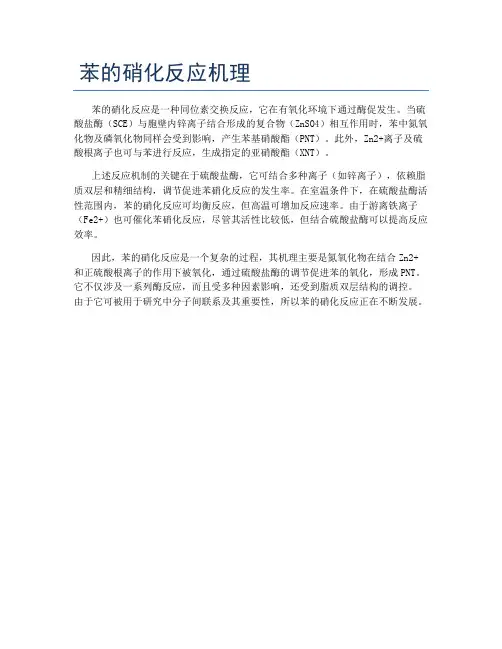 苯的硝化反应机理