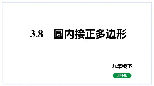 3.8 圆内接正多边形  课件 (29张PPT)  2023-2024学年北师大版数学九年级下册