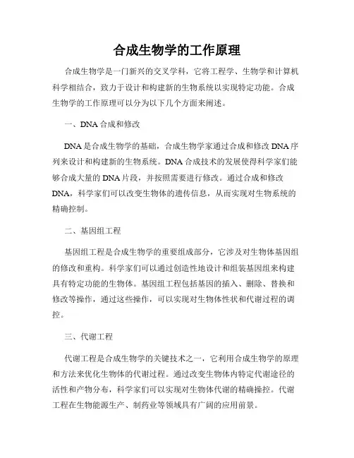合成生物学的工作原理