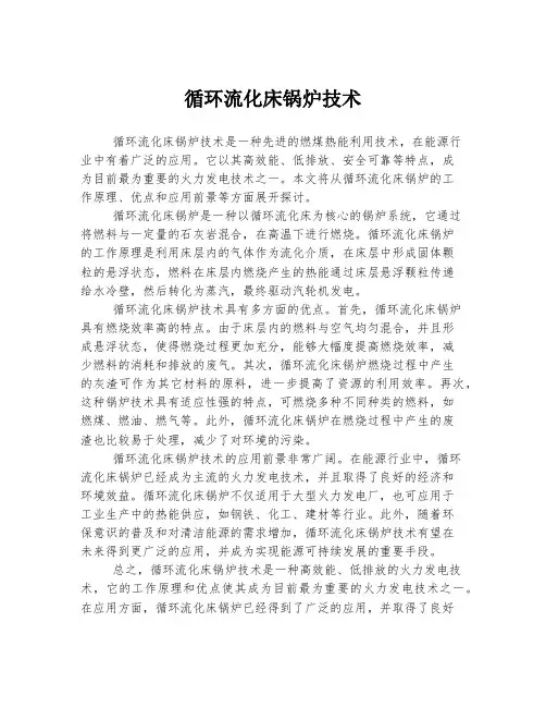 循环流化床锅炉技术