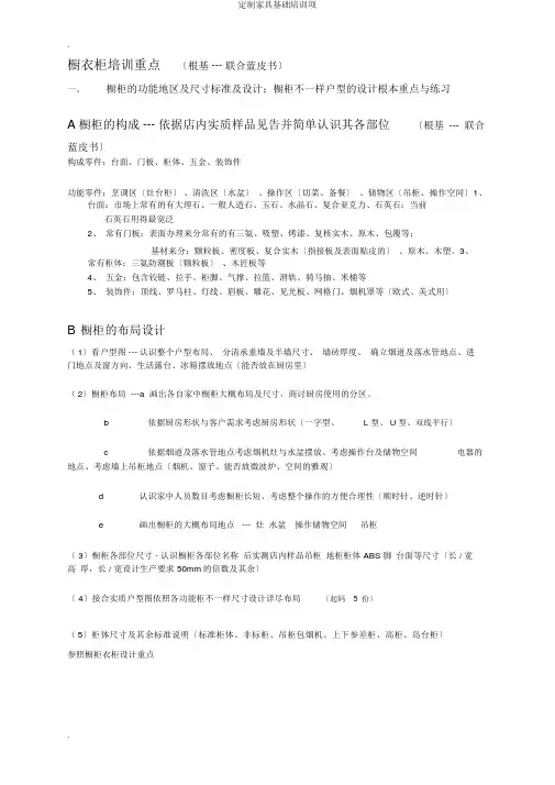 定制家具基础培训项