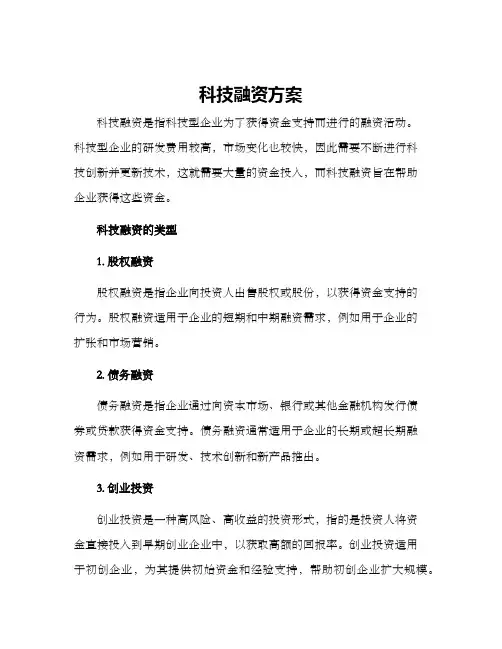 科技融资方案