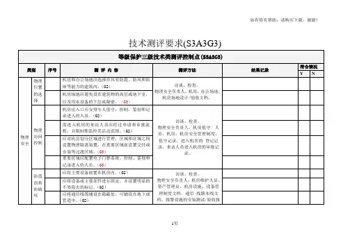 等保三级技术要求(加分类)