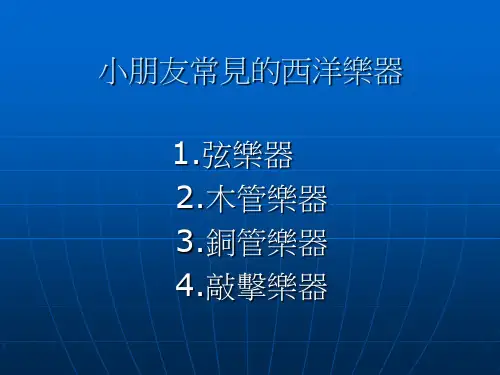 小朋友常见的西洋乐器.ppt