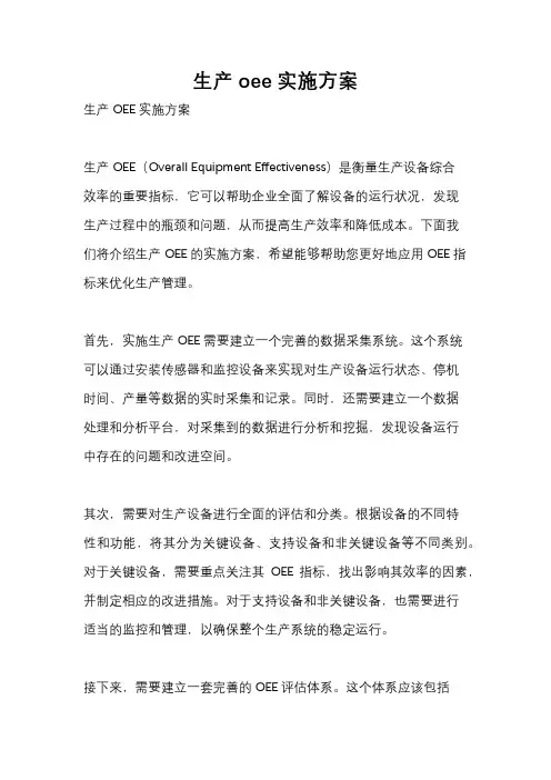 生产oee实施方案