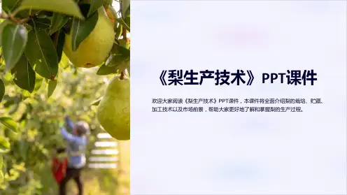 《梨生产技术》课件