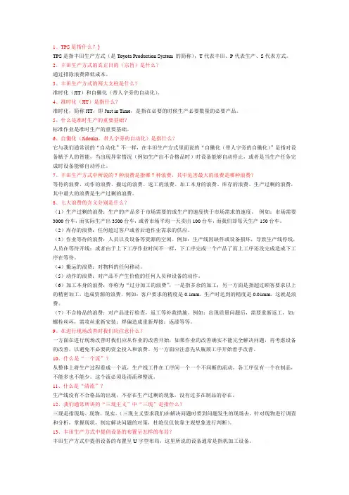 TPS常用概念